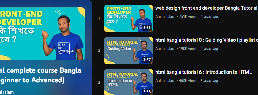 Learn HTML in Bangla